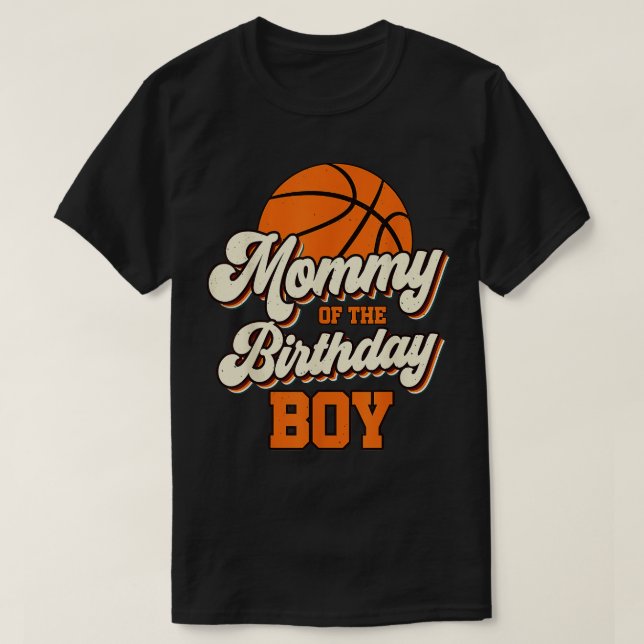 Camiseta Mamãe Da Mãe De Basquete De Aniversário (Frente do Design)