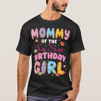 Camiseta Mamãe da Menina de 2 Anos de Idade que Adora Donut