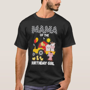 Camiseta Mamãe da Menina de Aniversário Festa do Celeiro da