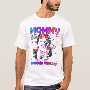 Camiseta Mamãe da Menina Princesa de Aniversário Flossing U