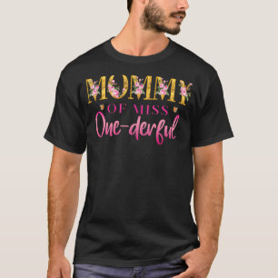 Camiseta Mamãe Da Miss Um Partido primeiro aniversario Derr