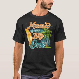 Camiseta Mamãe Da Primeira Onda De Surf Do 1º Aniversário M