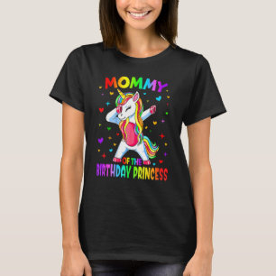 Camiseta Mamãe Da Princesa Aniversário Dabbing Unicorn