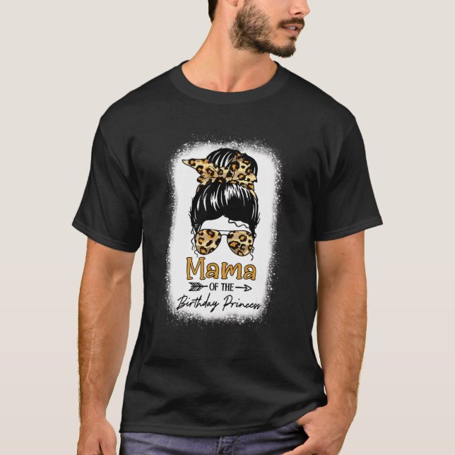 Camiseta Mamãe Da Princesa Aniversário Que Combina Com A Ma (Frente)