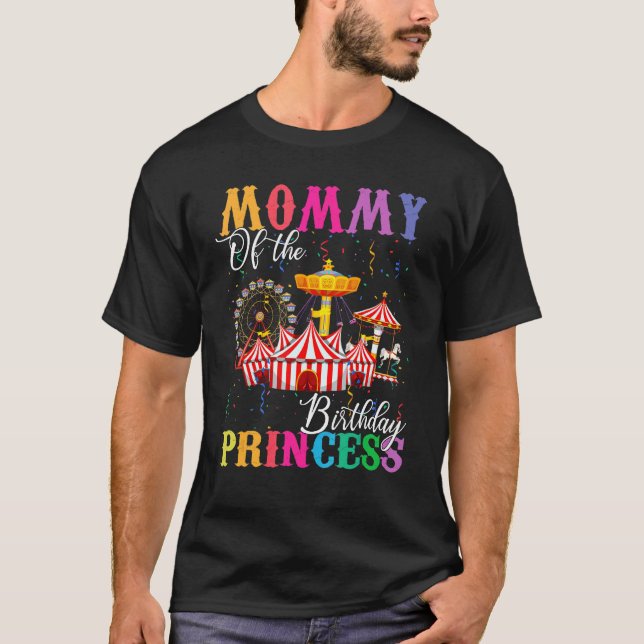 Camiseta Mamãe da Princesa de Aniversário Circo Birthda (Frente)