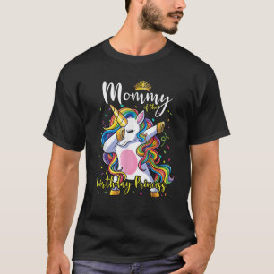 Camiseta Mamãe da Princesa de Aniversário Dab Unicorn Birth