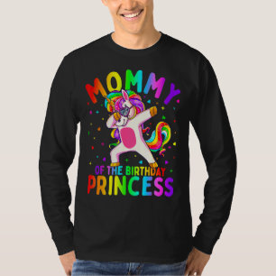 Camiseta Mamãe Da Princesa de Aniversário Dabbing Unicor