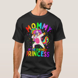 Camiseta Mamãe Da Princesa de Aniversário Dabbing Unicor