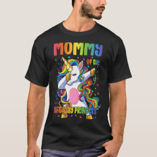 Camiseta Mamãe Da Princesa de Aniversário Dabbing Unicor
