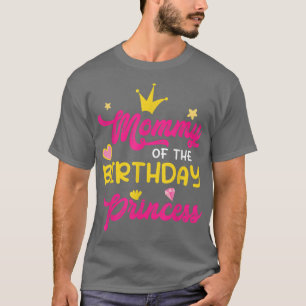 Camiseta Mamãe da Princesa de Aniversário Mãe Mamãe Mãezinh