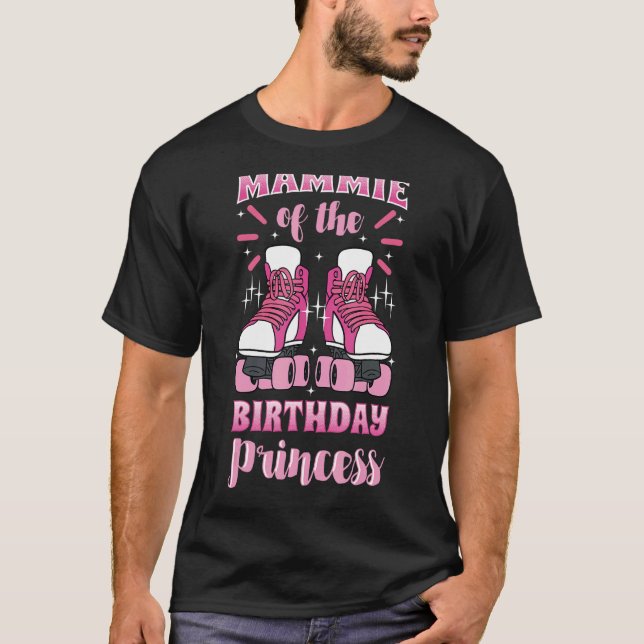 Camiseta Mamãe da Princesa Roller Skates Skat (Frente)