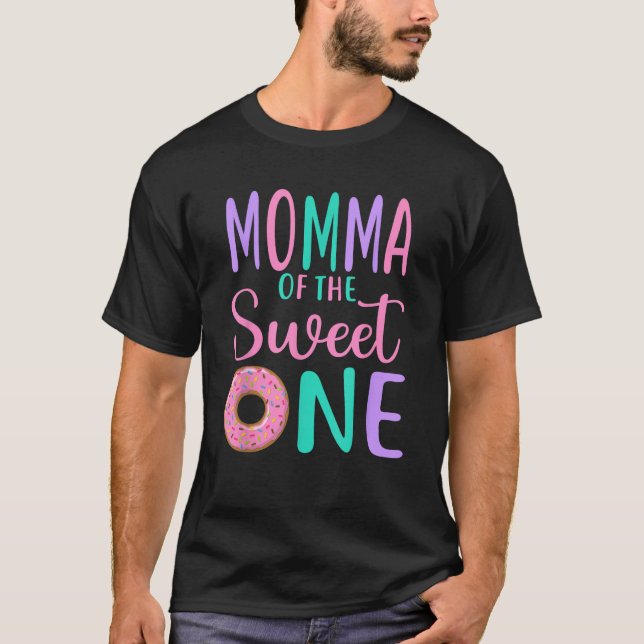 Camiseta Mamãe da Rosquinha da primeiro aniversario da Mãe (Frente)