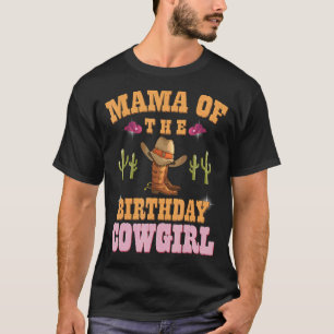 Camiseta Mamãe da Vaqueira de Aniversário Meninas Tema West