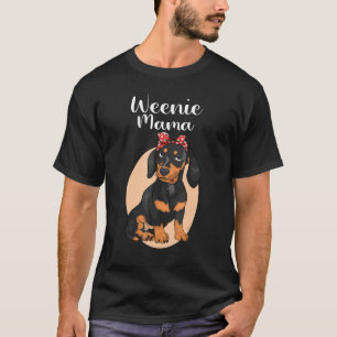 Camiseta Mamãe Dachshund Engraçada Mãe Weenie Para Amante d