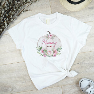 Camiseta Mamãe De Abóbora Floral, Cor-De-Rosa, A Serem