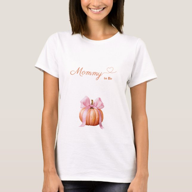 Camiseta Mamãe de abóbora rosa do Arco a ser (Frente)