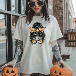 Camiseta Mamãe de Ação de Graças, mãe Bun