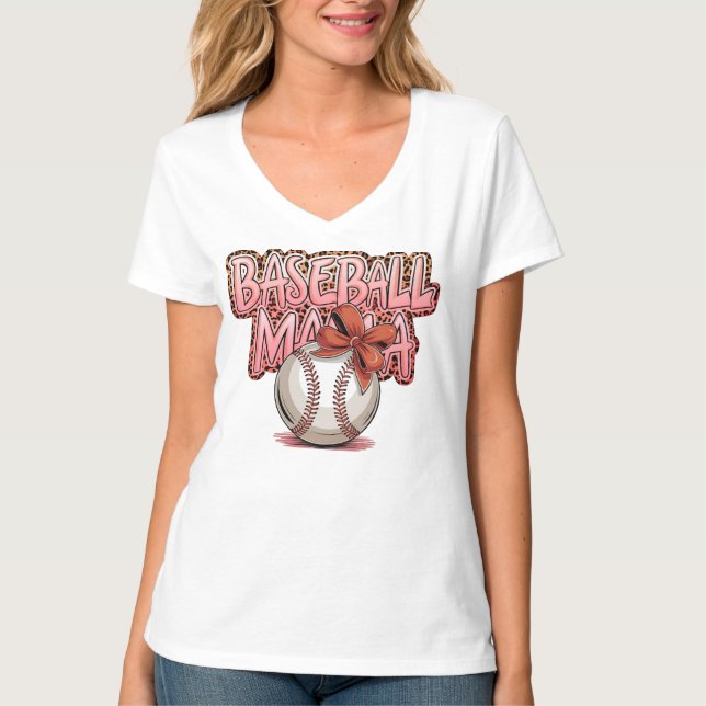 Camiseta Mamãe de Beisebol (Frente)