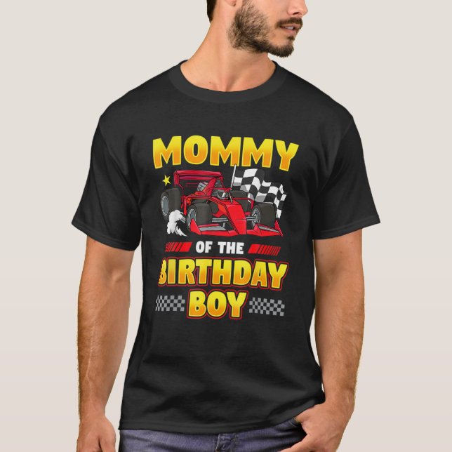 Camiseta Mamãe De Carro De Fórmula Da Corrida De Criança De (Frente)