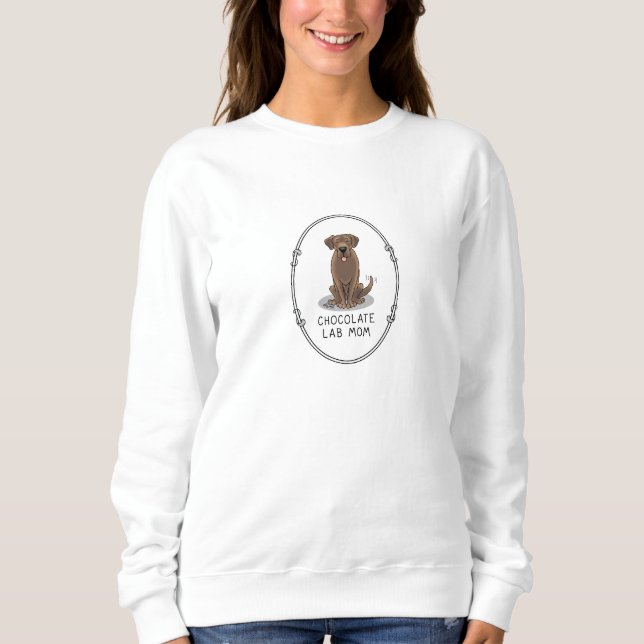 Camiseta Mamãe de chocolate (Labrador Retriever Mãe) (Frente)