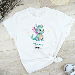 Camiseta Mamãe De Dragão De Bebê Bonito A Ser
