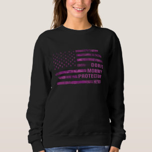 Camiseta Mamãe de Esposa Protetor Hero Camo Pink Bandeira A