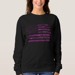 Camiseta Mamãe de Esposa Protetor Hero Camo Pink Bandeira A