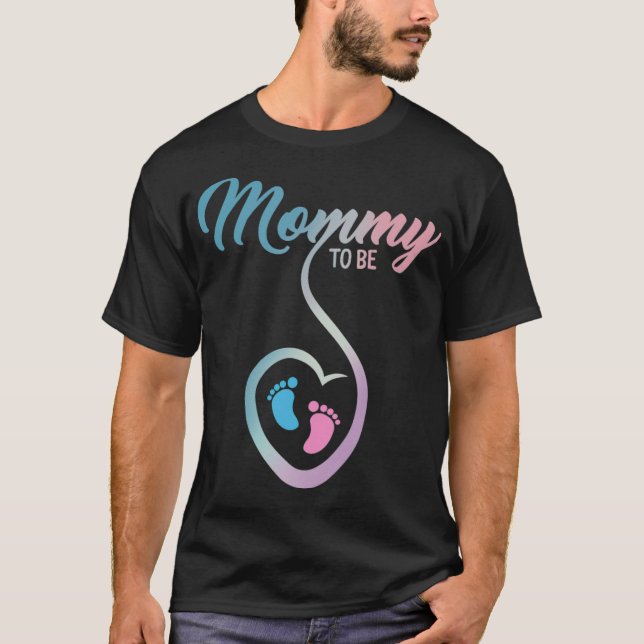 Camiseta Mamãe De Estar Grávida Anúncio de Gravidez (Frente)