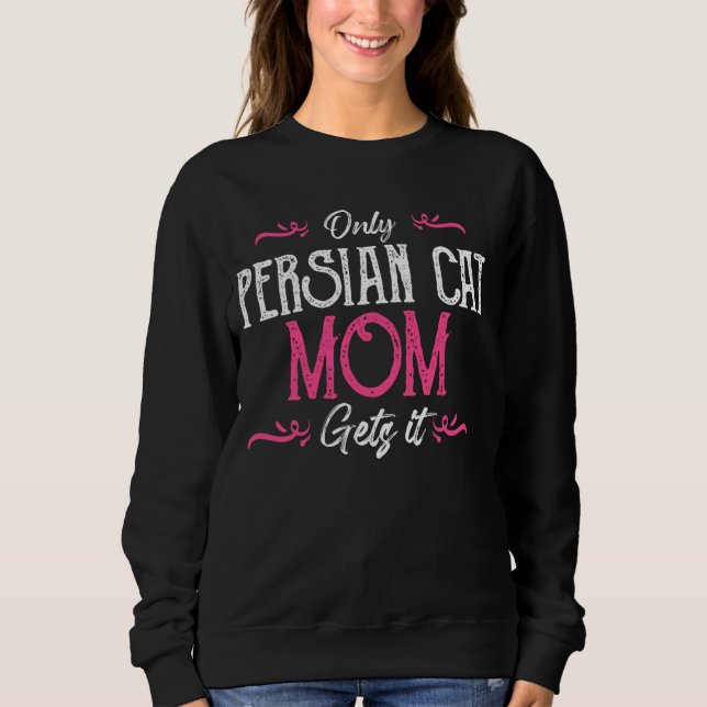 Camiseta Mamãe DE Gato APENAS MOM DE GATO PERSA CONSEGUE Ga (Frente)