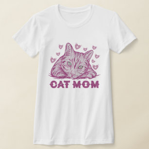 Camiseta Mamãe de Gato do Gato do Gato presente Dia da Mãe