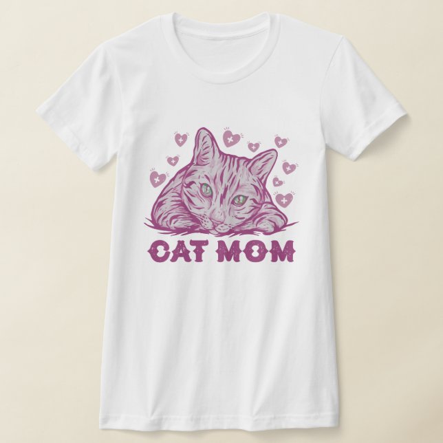 Camiseta Mamãe de Gato do Gato do Gato presente Dia da Mãe (Postura )