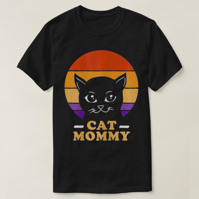Camiseta Mamãe de gato gatinho amor Design (Frente do Design)