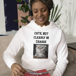 Camiseta Mamãe de Gato Moderno Texto Personalizado Foto de 