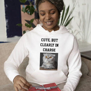 Camiseta Mamãe de Gato Moderno Texto Personalizado Foto de 