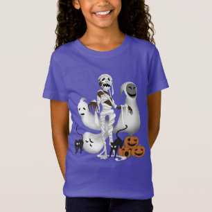 Camiseta Mamãe de Halloween com Kitty Cats e Ghost Girl