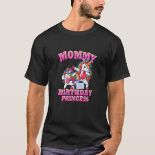 Camiseta Mamãe De Mulheres Da Princesa Aniversário Dabbing
