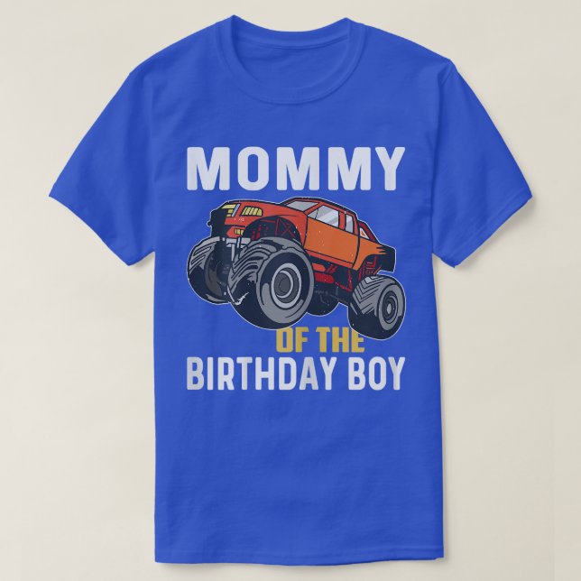 Camiseta Mamãe de mulheres do Aniversário Monster Truck Bir (Frente do Design)