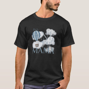 Camiseta Mamãe de Onemagistry Hot Air Balloon Blue 1rua Bir