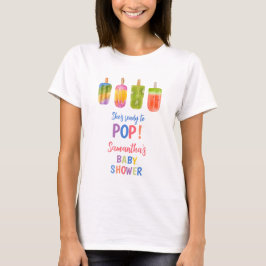Camiseta Mamãe de picolé de verão a ser chá de fraldas