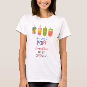 Camiseta Mamãe de picolé de verão a ser chá de fraldas