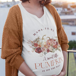 Camiseta Mamãe de primeira viagem 'uma pequena abóbora doce