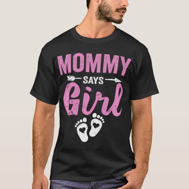 Camiseta Mamãe De Revolução De Gênero Diz Festa De Bebê Da  (Frente)