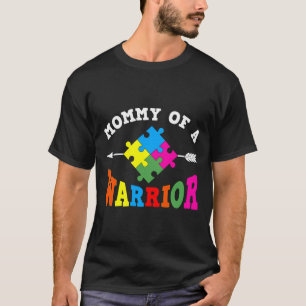 Camiseta Mamãe De Sensibilização Para O Autismo Guerreiro