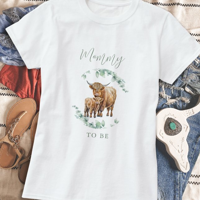Camiseta Mamãe De Ser Boho Greenerescente Vaca Do Planalto (Criador carregado)