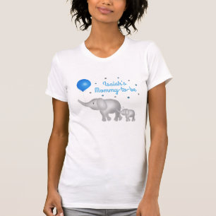Camiseta Mamãe De Ser Elefante Mãe E Chá de fraldas De Bebê