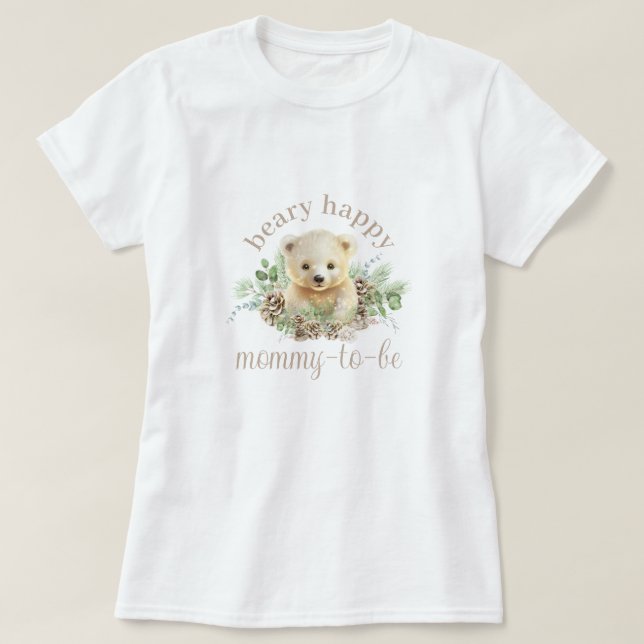 Camiseta Mamãe De Ser Mãe Chá de fraldas Gravidez (Frente do Design)