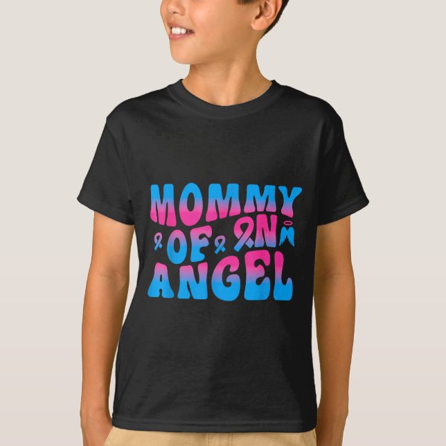Camiseta Mamãe De Um Anjo Lembrança Da Perda Infantil (Frente)