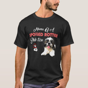 Camiseta Mamãe De Um Cachorro Shih Tzu Irritado