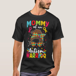 Camiseta Mamãe De Um Guerreiro Autista Que Autista Os Autis