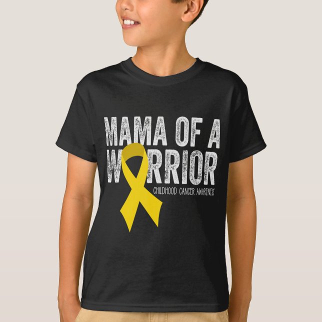 Camiseta Mamãe de um Oncolog de Fita Cancer de Guerreiro (Frente)